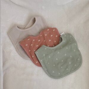 Baby Bib Trio - Cream, Rust, Sage